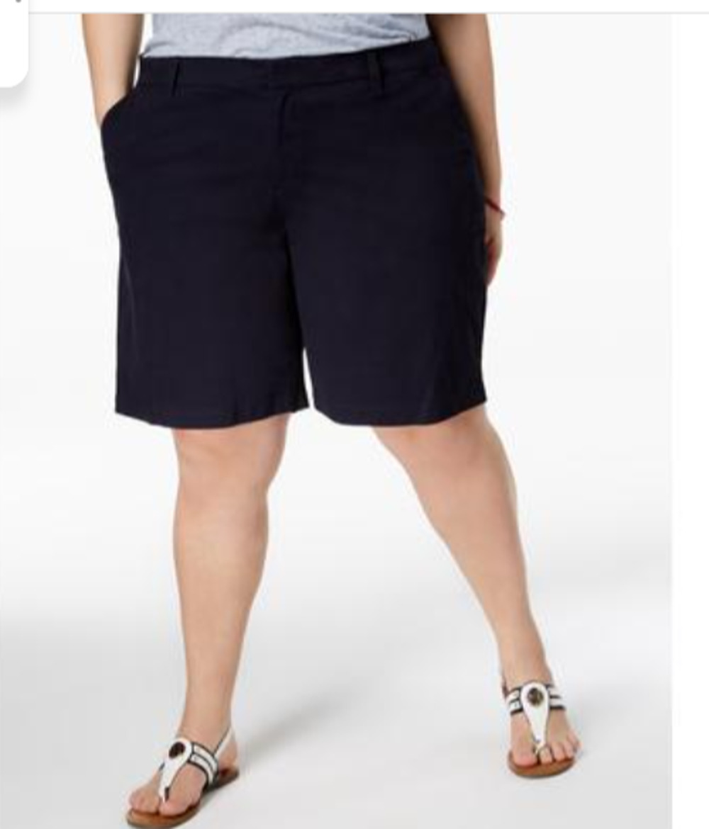 Tommy Hilfiger Plus Size Hollywood Bermuda Shorts Blue Size 16W 3935